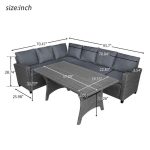 Bromford Rectangular 35.4'' Long Dining Set with Cushions - Image 4